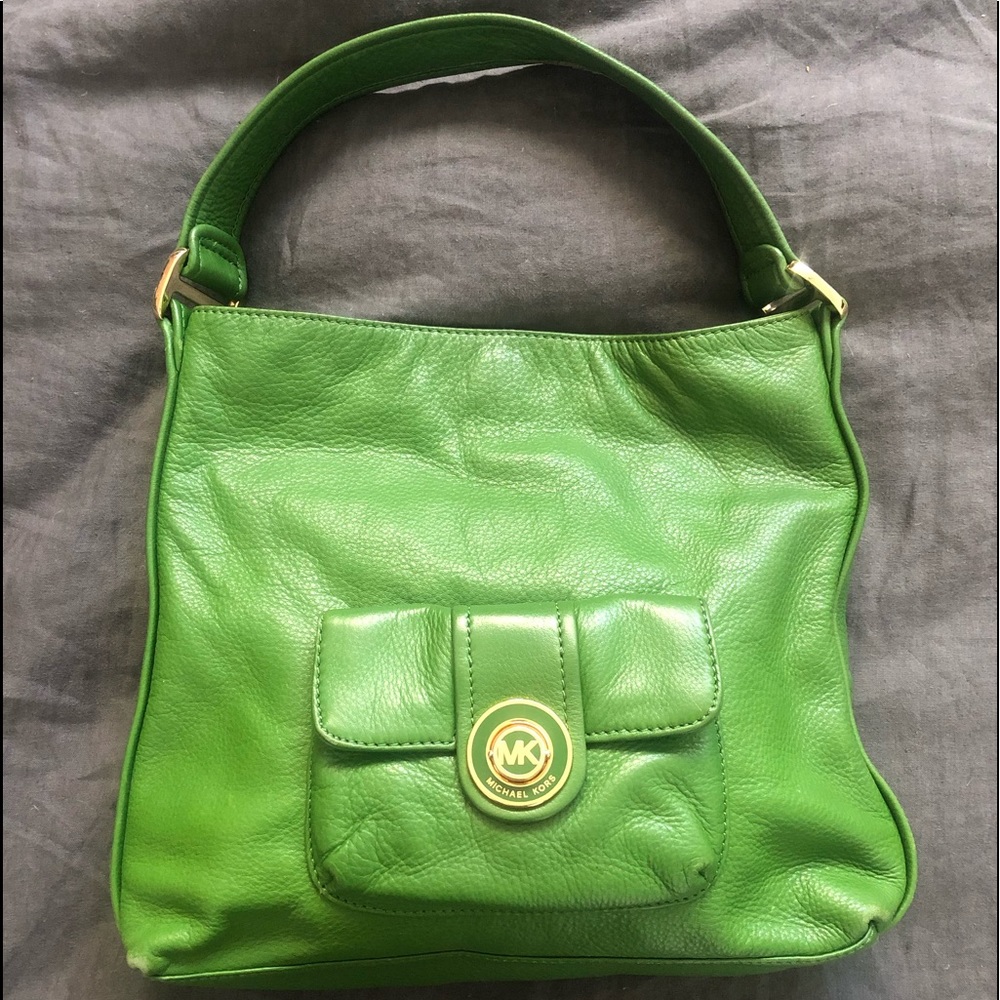 Michael Kors Kelly Green leather bag